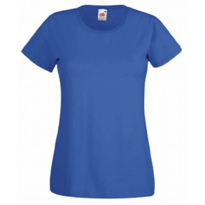 T-Shirt Col Rond Bleu Royal Femme