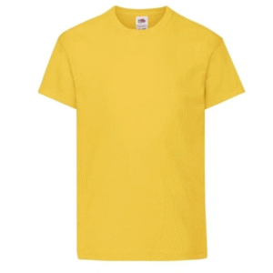 T-Shirt Col Rond Jaune Enfant