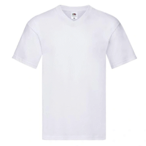 T-Shirt Col V Blanc Homme