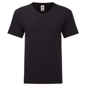 T-Shirt Col V Noir Homme