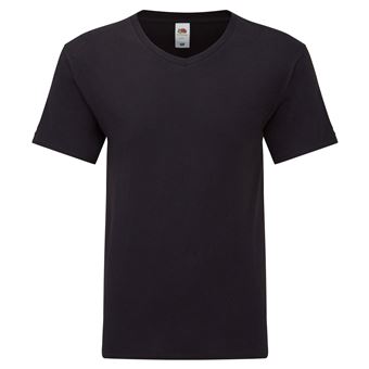 T-Shirt Col V Noir Homme